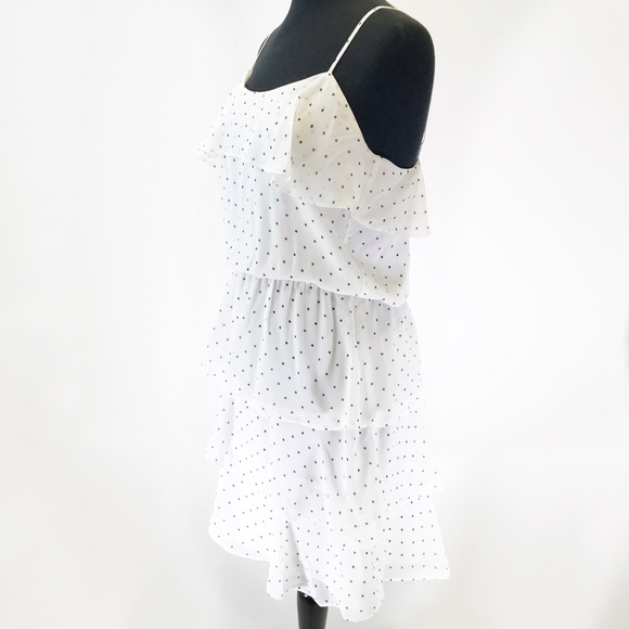✨sold✨ parker • polka dot tiered silk summer dress - Picture 2 of 8